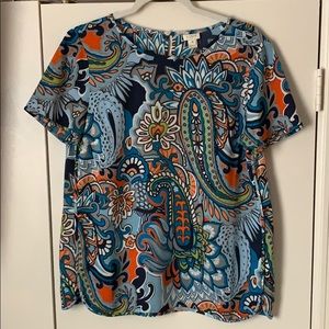 J Crew Paisley Top